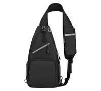 Sports And Leisure Functional Simple Casual Business Student Fashion Crossbody Bag For Men And Women(Black)