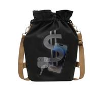Sports Bag - Dollar Pattern Gym Backpack, Outdoor Umbrella Storage Organizer, Men Women Kids Boys Girls Activity Carry Bag, Soccer Swim Beach School Workout Travel Uso Versatile Daily Function, Negro