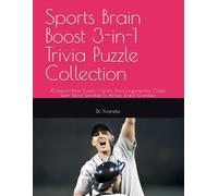 Sports Brain Boost 3-in-1 Trivia Puzzle Collection: 45 Easy-to-Read Puzzles - Sports Trivia Cryptograms, Classic Team Word Searches & Athlete Word Scrambles