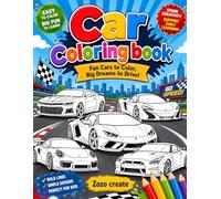Sports Car Coloring Book for Kids: Fun and Easy Race Car Coloring Pages for Toddlers & Preschoolers | Bold and Simple Sports Car Designs for Creative Learning and Screen-Free Fun