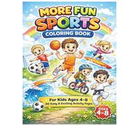 Sports Coloring Book for Kids Ages 4-8: 30 Fun & Easy Activity Pages | Learn Sports Words, Build Confidence & Enjoy Creative Play