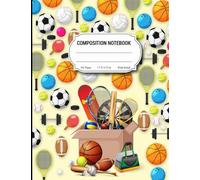 Sports Composition Notebook, Wide Ruled, Journal, Sketchbook Sports-Soccer, Football, Basketball. Baseball, Softball, Volleyball, Tennis, Bowling, ... Ping Pong Great For School Or Party Favor