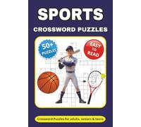 Sports Crossword Puzzle Book: Crossword Puzzles with Easy to Read Print about Football, Basketball, Olympics, Cricket and More | 6*9 inches, 112 pages ... Gift for Vacations, Festivals and Relaxation