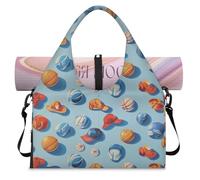Sports Equipmen - Bolsa de lona deportiva con compartimento para zapatos, bolsa de fin de semana, bolsa de equipaje para gimnasio, yoga, viajes, color, L, Bolsa de viaje