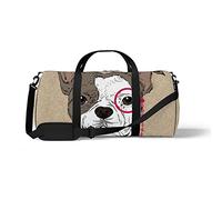 Sports Gym Duffle Bag for Yoga Dancing,a Cute Dog Wearing a Tie, Workout Carry On Shoulder Bag for Women Men