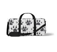Sports Gym Duffle Bag for Yoga Dancing,Abstract Dog Paw Prints, Workout Carry On Shoulder Bag for Women Men