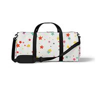 Sports Gym Duffle Bag for Yoga Dancing,Cartoon Colorful Stars, Workout Carry On Shoulder Bag for Women Men