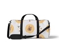 Sports Gym Duffle Bag for Yoga Dancing,Cartoon Lion Head, Workout Carry On Shoulder Bag for Women Men