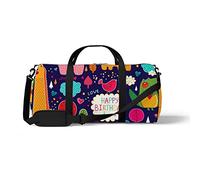 Sports Gym Duffle Bag for Yoga Dancing,Cartoon Sticker Animal, Workout Carry On Shoulder Bag for Women Men