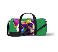 Sports Gym Duffle Bag for Yoga Dancing,Colorful French Bulldog, Workout Carry On Shoulder Bag for Women Men