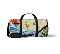 Sports Gym Duffle Bag for Yoga Dancing,Colorful Hot Air Balloon, Workout Carry On Shoulder Bag for Women Men