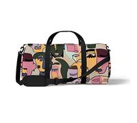 Sports Gym Duffle Bag for Yoga Dancing,Cubism Abstract Face, Workout Carry On Shoulder Bag for Women Men