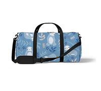 Sports Gym Duffle Bag for Yoga Dancing,Cute Blue Sloth, Workout Carry On Shoulder Bag for Women Men