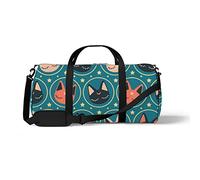 Sports Gym Duffle Bag for Yoga Dancing,Cute Cat Head, Workout Carry On Shoulder Bag for Women Men