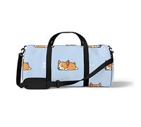 Sports Gym Duffle Bag for Yoga Dancing,Cute Corgi Sleeping, Workout Carry On Shoulder Bag for Women Men