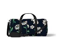 Sports Gym Duffle Bag for Yoga Dancing,Cute Daisy Print, Workout Carry On Shoulder Bag for Women Men