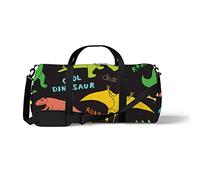 Sports Gym Duffle Bag for Yoga Dancing,Cute Dinosaur Doodle, Workout Carry On Shoulder Bag for Women Men
