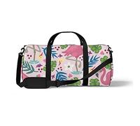 Sports Gym Duffle Bag for Yoga Dancing,Cute Flamingo Funny, Workout Carry On Shoulder Bag for Women Men
