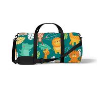 Sports Gym Duffle Bag for Yoga Dancing,Cute Jungle Animals, Workout Carry On Shoulder Bag for Women Men