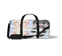 Sports Gym Duffle Bag for Yoga Dancing,Cute Little Cat, Workout Carry On Shoulder Bag for Women Men