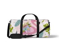 Sports Gym Duffle Bag for Yoga Dancing,Cute Pink Flamingo, Workout Carry On Shoulder Bag for Women Men