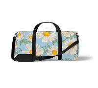 Sports Gym Duffle Bag for Yoga Dancing,Daisy Flowers, Workout Carry On Shoulder Bag for Women Men