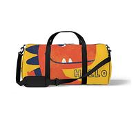 Sports Gym Duffle Bag for Yoga Dancing,Dinosaur Says Hello, Workout Carry On Shoulder Bag for Women Men