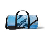 Sports Gym Duffle Bag for Yoga Dancing,Dolphins Jump, Workout Carry On Shoulder Bag for Women Men