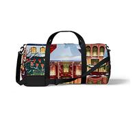 Sports Gym Duffle Bag for Yoga Dancing,Fairytale Christmas, Workout Carry On Shoulder Bag for Women Men