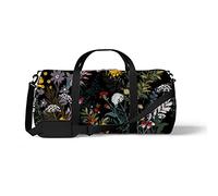 Sports Gym Duffle Bag for Yoga Dancing,Flowers in The Dark, Workout Carry On Shoulder Bag for Women Men
