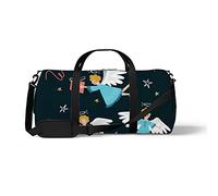 Sports Gym Duffle Bag for Yoga Dancing,Flying Christmas Angel, Workout Carry On Shoulder Bag for Women Men