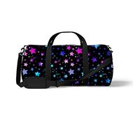 Sports Gym Duffle Bag for Yoga Dancing,Galaxy Stars Pattern, Workout Carry On Shoulder Bag for Women Men