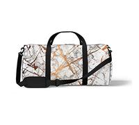 Sports Gym Duffle Bag for Yoga Dancing,Golden Splash Marbling, Workout Carry On Shoulder Bag for Women Men
