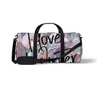 Sports Gym Duffle Bag for Yoga Dancing,I Love Winter, Workout Carry On Shoulder Bag for Women Men