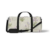 Sports Gym Duffle Bag for Yoga Dancing,Lavende Frame Line, Workout Carry On Shoulder Bag for Women Men