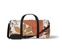 Sports Gym Duffle Bag for Yoga Dancing,Leaves Silhouettes Line, Workout Carry On Shoulder Bag for Women Men