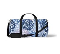 Sports Gym Duffle Bag for Yoga Dancing,Light Purple Chrysanthemum, Workout Carry On Shoulder Bag for Women Men