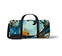Sports Gym Duffle Bag for Yoga Dancing,Nocturnal Animals, Workout Carry On Shoulder Bag for Women Men