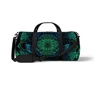 Sports Gym Duffle Bag for Yoga Dancing,Sea Turtle Lotuses Mandala, Workout Carry On Shoulder Bag for Women Men