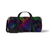 Sports Gym Duffle Bag for Yoga Dancing,Sea Turtle Mandala, Workout Carry On Shoulder Bag for Women Men