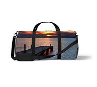 Sports Gym Duffle Bag for Yoga Dancing,Seagull Flying Over The Sea, Workout Carry On Shoulder Bag for Women Men