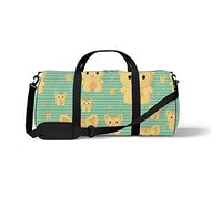Sports Gym Duffle Bag for Yoga Dancing,Seamless Cute Cats, Workout Carry On Shoulder Bag for Women Men