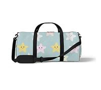 Sports Gym Duffle Bag for Yoga Dancing,Seamless Cute Stars, Workout Carry On Shoulder Bag for Women Men
