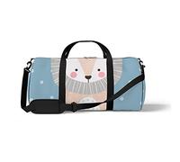 Sports Gym Duffle Bag for Yoga Dancing,Shy Little Lion, Workout Carry On Shoulder Bag for Women Men