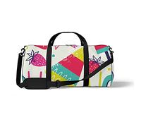 Sports Gym Duffle Bag for Yoga Dancing,Summer Element Pattern, Workout Carry On Shoulder Bag for Women Men