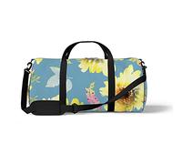 Sports Gym Duffle Bag for Yoga Dancing,Sunflower Watercolor Painting, Workout Carry On Shoulder Bag for Women Men