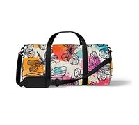 Sports Gym Duffle Bag for Yoga Dancing,Watercolor Insect Painting, Workout Carry On Shoulder Bag for Women Men
