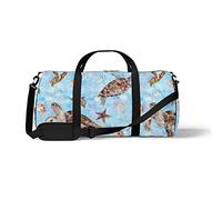 Sports Gym Duffle Bag for Yoga Dancing,Watercolor Turtles Sea Animal, Workout Carry On Shoulder Bag for Women Men