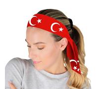 Sports Headbands, Turkey Flag Tie Wraps, Lightweight Sweatband Design, Breathable Fitness Accessory, Ideal for Running, Football, Yoga, Tennis, Gym, Outdoor Training