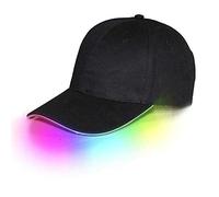 Sports LED Hip Hop Cap Club Ajustable Hat Party Glow Baseball Lighted Baseball Caps (Multicolor One Size)
